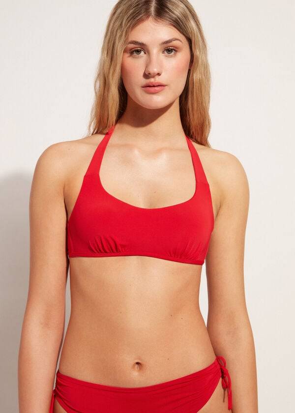 Women\'s Calzedonia Tank-Style Indonesia Bikini Tops Red | IE2010AP