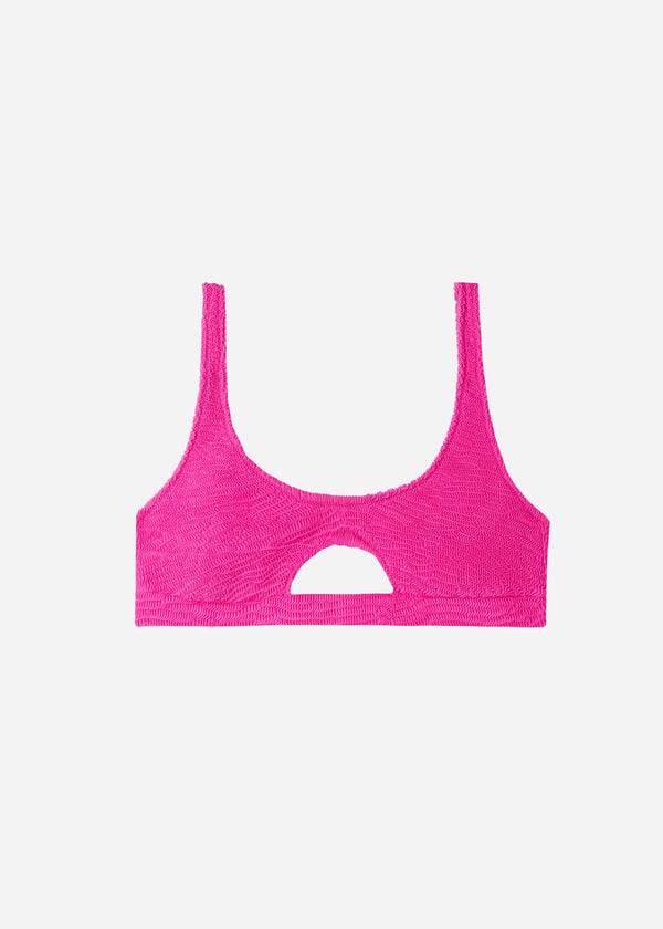 Women's Calzedonia Tank-style Cut Out Miami Bikini Tops Pink | IE2006UT