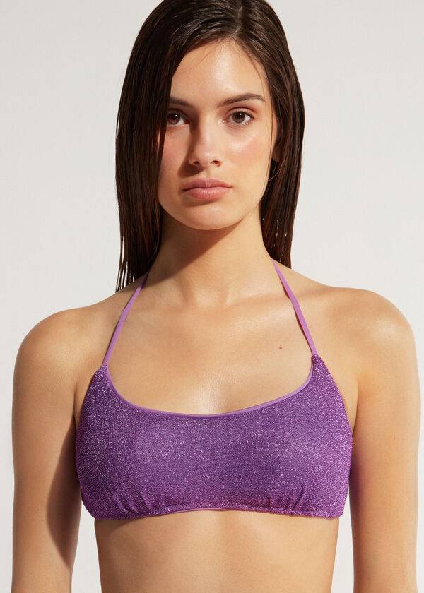 Women's Calzedonia Tank-style Las Vegas Bikini Tops Purple | IE2011SO