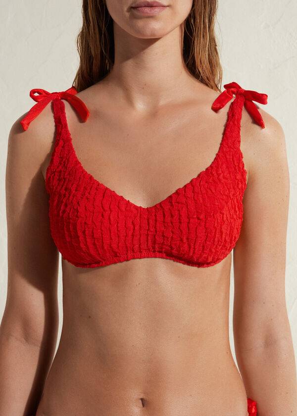 Women\'s Calzedonia Tank-style Marrakech Bikini Tops Red | IE2014GL