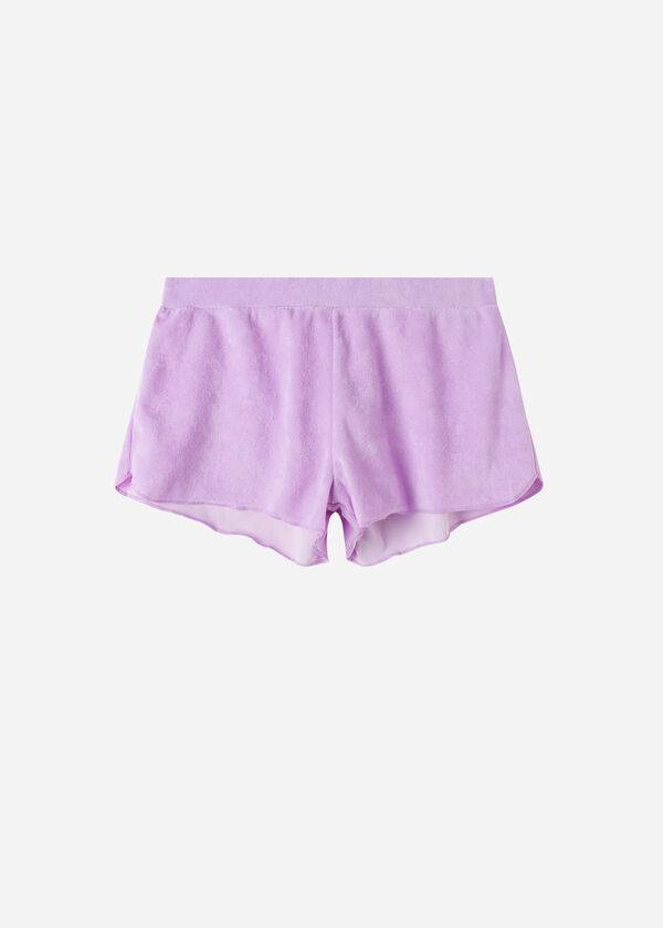 Women's Calzedonia Terrycloth Shorts Cover Ups Purple | IE2152VD