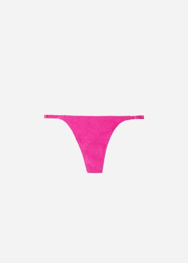 Women's Calzedonia Thin Sides Thong Miami Bikini Bottoms Pink | IE1630XF