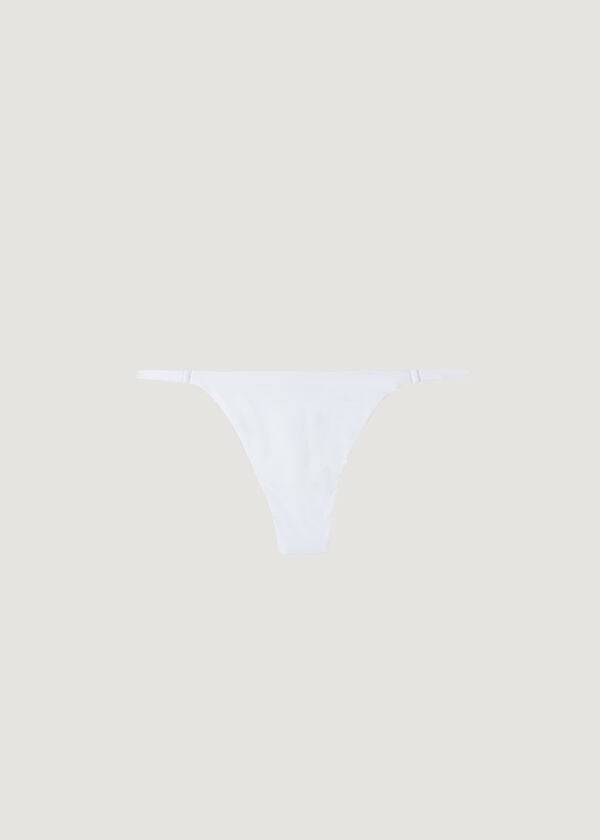 Women's Calzedonia Thong Indonesia Eco Bikini Bottoms White | IE1632VD