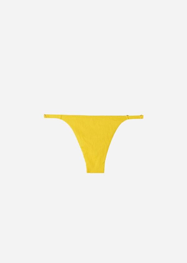 Women's Calzedonia Thong New York Bikini Bottoms Yellow | IE1639RW