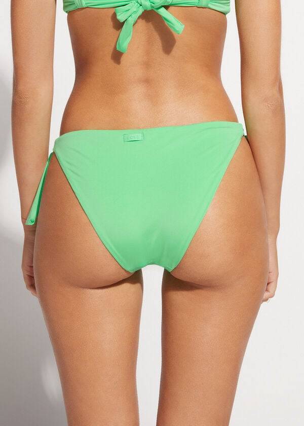 Women's Calzedonia Tied Indonesia Eco Bikini Bottoms Mint | IE1647SO