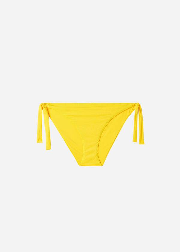 Women's Calzedonia Tied Indonesia Eco Side tie Bikini Bottoms Yellow | IE1653KI