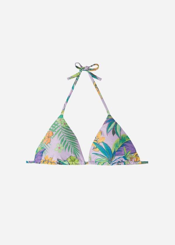 Women's Calzedonia Triangle String Brasilia Bikini Tops Purple | IE2028EX