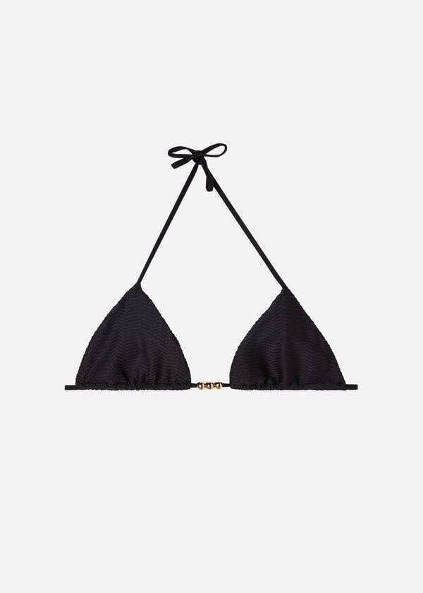 Women's Calzedonia Triangle String Casablanca Bikini Tops Black | IE2029RW