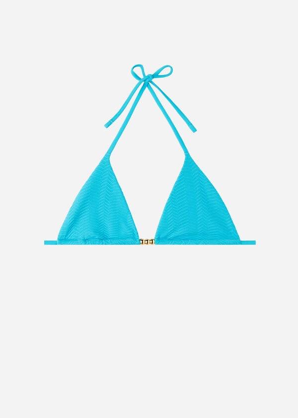 Women's Calzedonia Triangle String Casablanca Bikini Tops Turquoise | IE2031YU