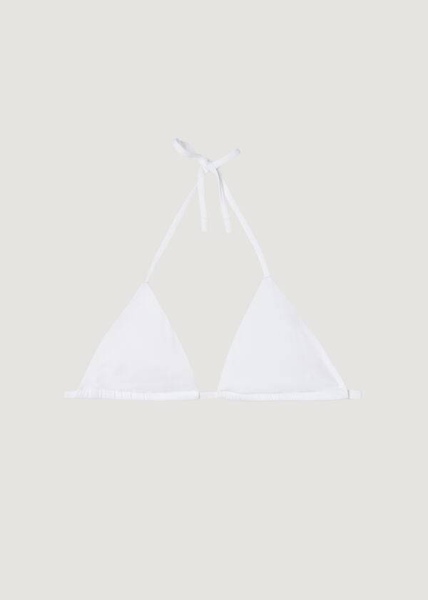 Women's Calzedonia Triangle String Indonesia Eco rosa Bikini Tops White | IE2040GL