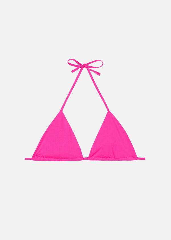 Women's Calzedonia Triangle String Indonesia Eco rosa Bikini Tops Pink | IE2044LH