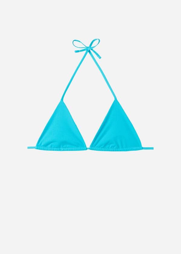 Women's Calzedonia Triangle String Indonesia Eco rosa Bikini Tops Turquoise | IE2045ZG