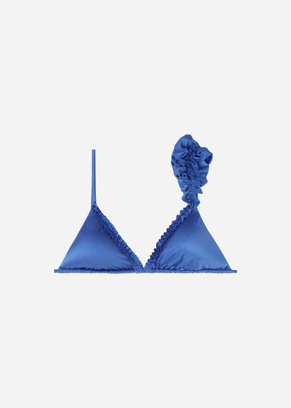 Women's Calzedonia Triangle String Vienna Bikini Tops Blue | IE2064DN